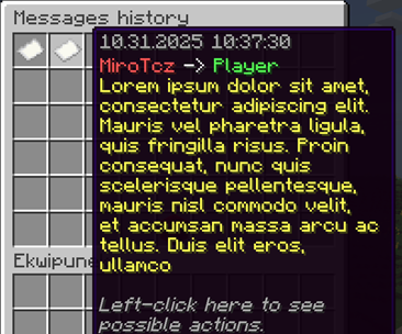 Messages history