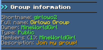 Group info