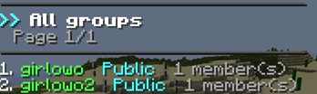 Groups list